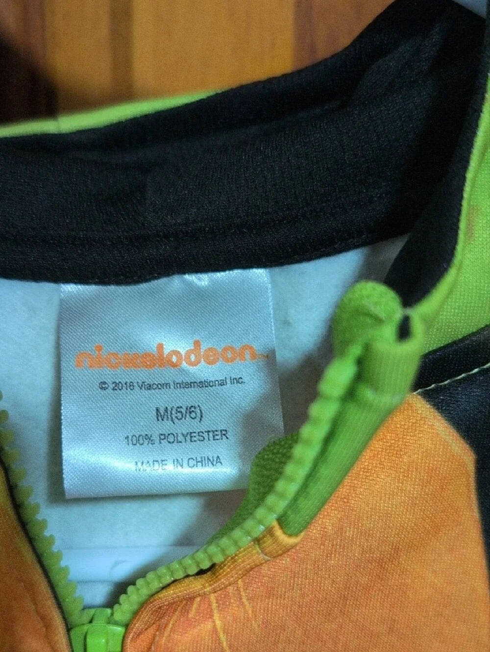 Nickelodeon Green & Orange Turtle Shell Hoodie Jacket